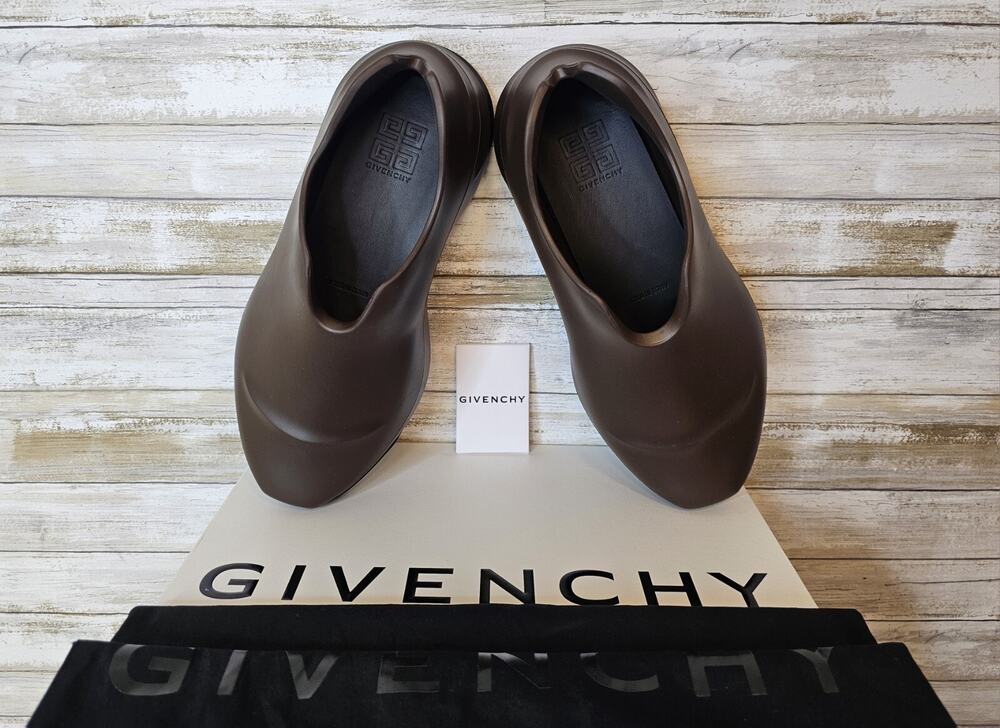 Authentic GIVENCHY Show Low Shoes - Dark Brown - Rubber - Size US 12 / EU 45